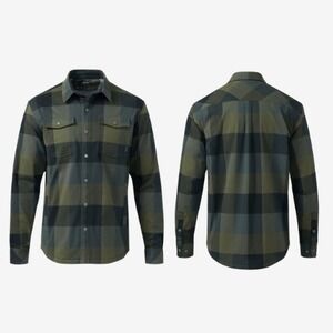 NWT KUIU Men's Field Flannel Fleece Shirt Jacket Verde Plaid Size XL